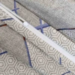 Pościel bawełniana 160x200 Livio szara w geometryczny motyw, Cottonlove Exclusive