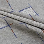 Pościel bawełniana 160x200 Livio szara w geometryczny motyw, Cottonlove Exclusive