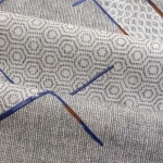 Pościel bawełniana 200x220 Livio szara w geometryczny motyw, Cottonlove Exclusive