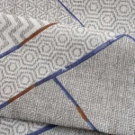 Pościel bawełniana 200x220 Livio szara w geometryczny motyw, Cottonlove Exclusive