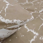 Pościel bawełniana 160x200 Mercer Beige beżowa i biała w dekoracyjny wzór, Cottonlove Exclusive