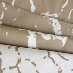 Pościel bawełniana 160x200 Mercer Beige beżowa i biała w dekoracyjny wzór, Cottonlove Exclusive