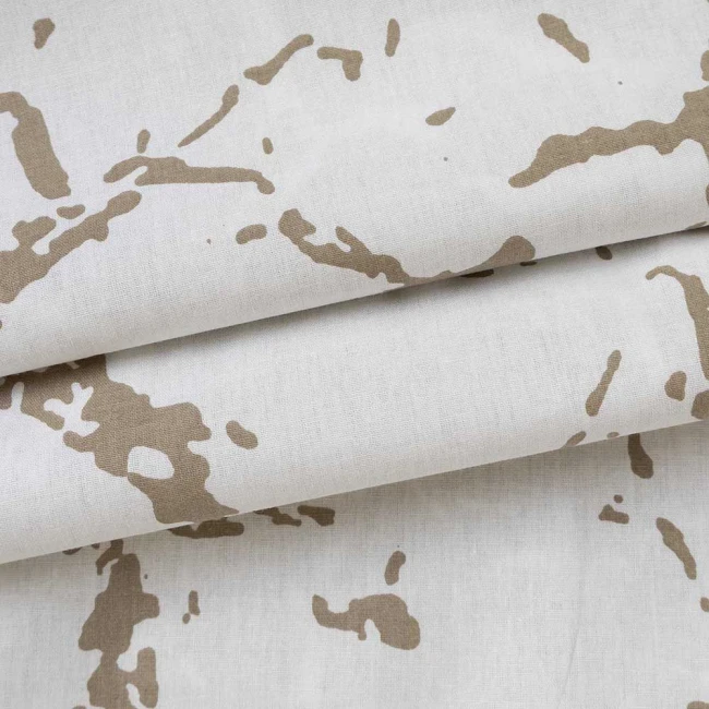 Pościel bawełniana 160x200 Mercer Beige beżowa i biała w dekoracyjny wzór, Cottonlove Exclusive