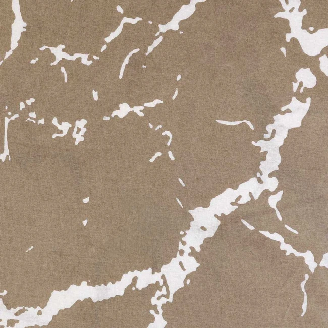 Pościel bawełniana 200x220 Mercer Beige beżowa i biała w dekoracyjny wzór, Cottonlove Exclusive