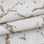 Pościel bawełniana 200x220 Mercer Beige beżowa i biała w dekoracyjny wzór, Cottonlove Exclusive