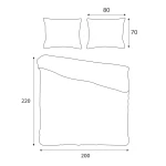 Pościel bawełniana 200x220 Mercer Beige beżowa i biała w dekoracyjny wzór, Cottonlove Exclusive