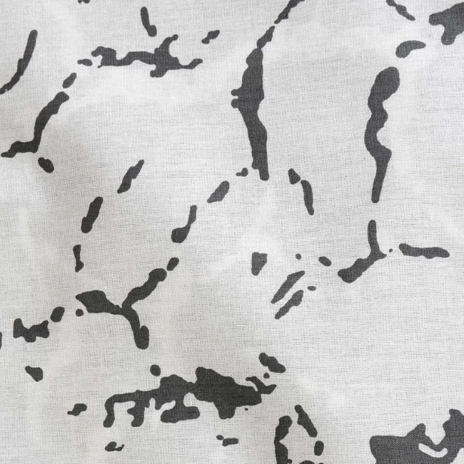 Pościel bawełniana 160x200 Mercer Grey szara i biała w dekoracyjny wzór, Cottonlove Exclusive