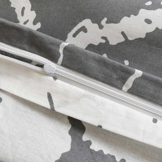 Pościel bawełniana 160x200 Mercer Grey szara i biała w dekoracyjny wzór, Cottonlove Exclusive
