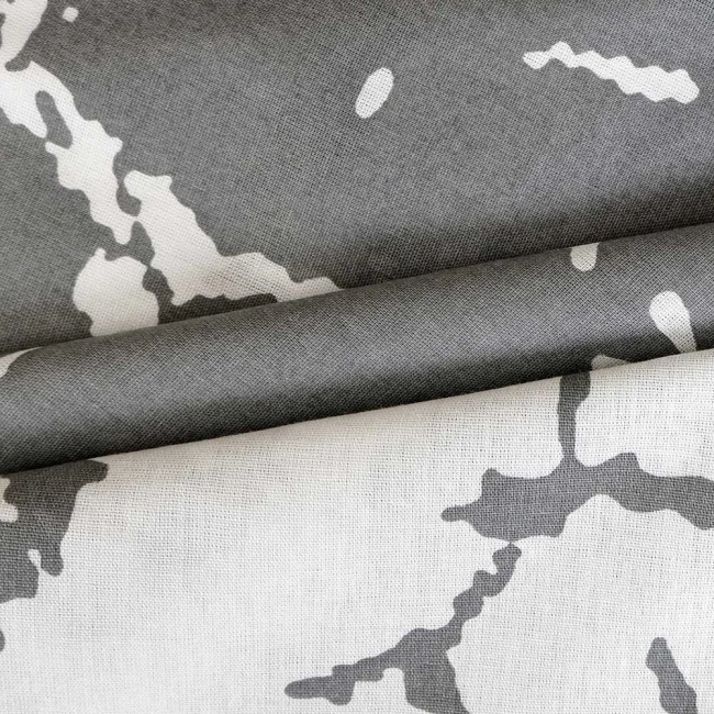 Pościel bawełniana 160x200 Mercer Grey szara i biała w dekoracyjny wzór, Cottonlove Exclusive