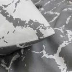 Pościel bawełniana 160x200 Mercer Grey szara i biała w dekoracyjny wzór, Cottonlove Exclusive