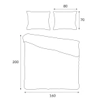 Pościel bawełniana 160x200 Mercer Grey szara i biała w dekoracyjny wzór, Cottonlove Exclusive