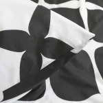 Pościel bawełniana 200x220 Noir biała i czarna w dekoracyjną kratę, Cottonlove Exclusive