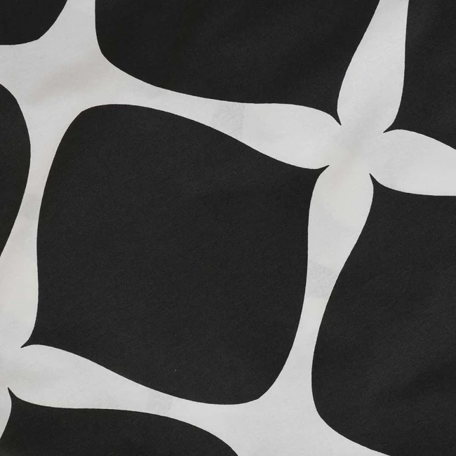 Pościel bawełniana 160x200 Noir biała i czarna w dekoracyjną kratę, Cottonlove Exclusive