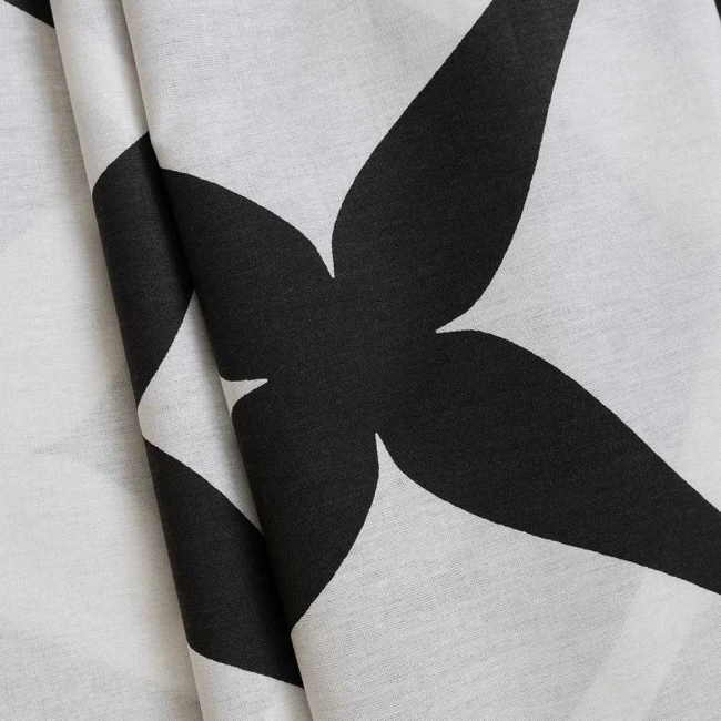 Pościel bawełniana 160x200 Noir biała i czarna w dekoracyjną kratę, Cottonlove Exclusive