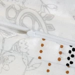 Pościel bawełniana 200x220 Quatre biała w czarną i brązową kratę, Cottonlove Exclusive