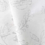 Pościel bawełniana 200x220 Quatre biała w czarną i brązową kratę, Cottonlove Exclusive