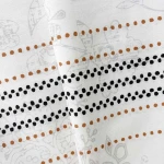 Pościel bawełniana 200x220 Quatre biała w czarną i brązową kratę, Cottonlove Exclusive