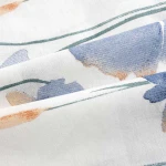 Pościel bawełniana 160x200 Romance biała w niebieskie i pomarańczowe kwiaty, Cottonlove Exclusive