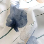 Pościel bawełniana 160x200 Romance biała w niebieskie i pomarańczowe kwiaty, Cottonlove Exclusive