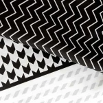 Pościel bawełniana 160x200 Zigo Grey szara i biała w czarny ornament, Cottonlove Exclusive