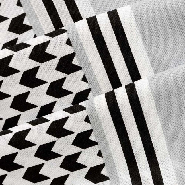 Pościel bawełniana 160x200 Zigo Grey szara i biała w czarny ornament, Cottonlove Exclusive