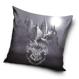 Poszewka valvet 40x40 Harry Potter, szara, dekoracyjna, dla dzieci