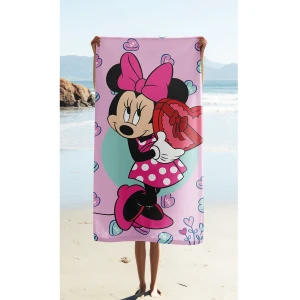 Ręcznik bawełniany dla dzieci 70x140 Myszka Mini, różowy