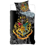 Pościel bawełniana 140x200 Harry Potter, czarna, młodzieżowa