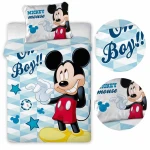 Pościel bawełniana dla dzieci 100x135 Myszka Mickey, Disney, niebieska