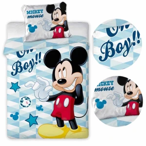 Pościel bawełniana dla dzieci 100x135 Myszka Mickey, Disney, niebieska