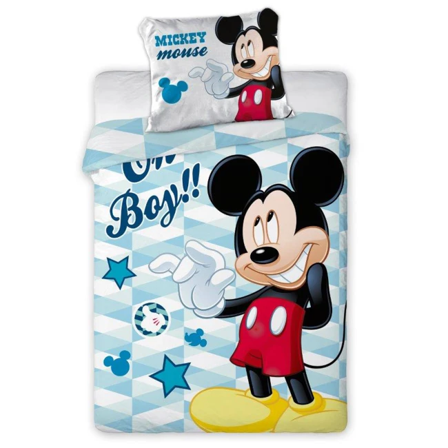 Pościel bawełniana dla dzieci 100x135 Myszka Mickey, Disney, niebieska
