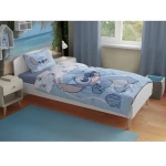 Pościel bawełniana dla dzieci 100x135 Lilo & Stitch, niebieska, dla chłopca