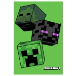 Kocyk dziecięcy polarowy 100x150 Minecraft Creeper, zielony