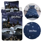 Pościel mikrofibra 140x200 Harry Potter, Sowa Hedwiga, niebieska, dla dzieci