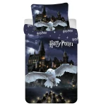 Pościel mikrofibra 140x200 Harry Potter, Sowa Hedwiga, niebieska, dla dzieci