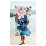 Ręcznik bawełniany dla dzieci 70x140 Lilo & Stitch Aloha, kolorowy młodzieżowy