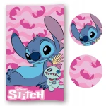 Ręcznik bawełniany dla dzieci 70x140 Lilo & Stitch, różowy młodzieżowy