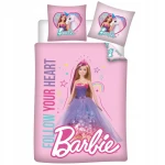 Pościel bawełniana 100x135 Barbie, różowa, dla dziewczynki