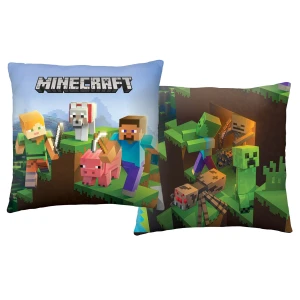 Poduszka dziecięca 40x40 Minecraft, zielona, dla dzieci