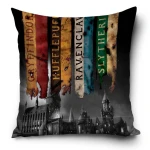 Poszewka valvet 40x40 Harry Potter, czarna, dekoracyjna, dla dzieci