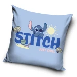 Poszewka valvet 40x40 Lilo & Stitch, niebieska i biała, dekoracyjna, dla dzieci