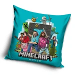 Poszewka valvet 40x40 Minecraft Movie, niebieska, dekoracyjna, dla dzieci