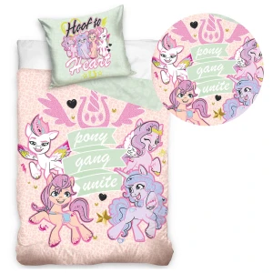 Pościel bawełniana 100x135 My Little Pony, różowa, dla dziewczynki