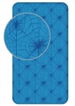 Prześcieradło bawełniane dziecięce z gumką 90x200 Spiderman, niebieskie
