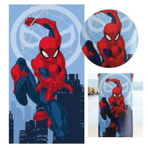 Ręcznik bawełniany dla dzieci 70x140 Spiderman, niebieski młodzieżowy