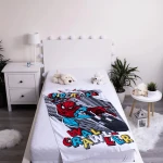 Ręcznik bawełniany dla dzieci 70x140 Spiderman, szary młodzieżowy