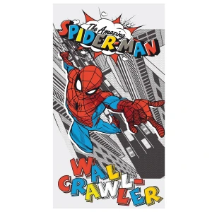 Ręcznik bawełniany dla dzieci 70x140 Spiderman, szary młodzieżowy