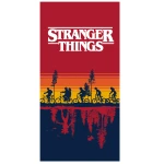 Ręcznik bawełniany dla dzieci 70x140 Stranger Things, czerwony młodzieżowy