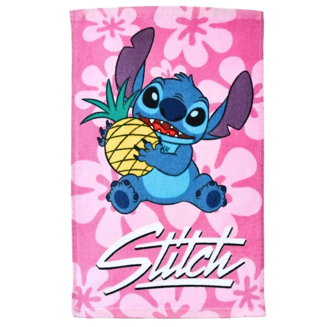 Ręcznik przedszkolny dla dziecka 30x50 Lilo & Stitch, różowy