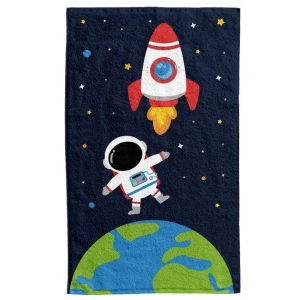 Ręcznik przedszkolny dla dziecka 30x50 Kosmos, niebieski